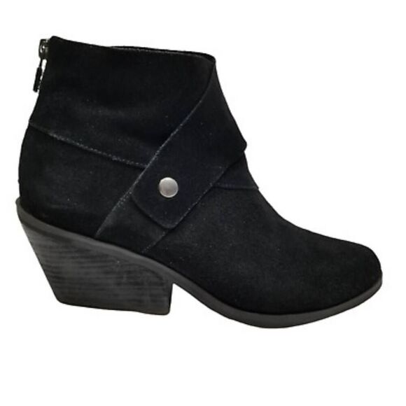 Eileen Fisher Black suede Bootie  Size 6.5 Tag Style - Picture 1 of 11